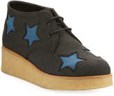 Thumbnail for your product : Stella McCartney Wendy Star-Patched Denim Platform Sneakers, Toddler/Youth Sizes 10T-5Y