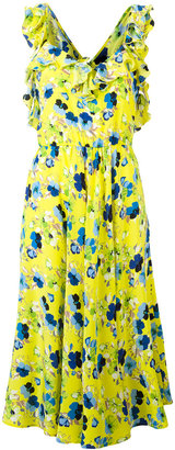 MSGM crossed back floral dress - women - Silk/Polyester - 42
