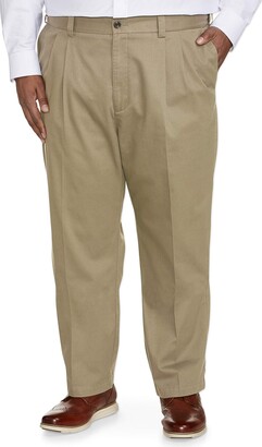 Essentials Mens Big & Tall Classic-fit Wrinkle-Resistant Pleated Dress Pant fit by DXL 