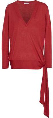 Brunello Cucinelli Tie-Detailed Cashmere And Silk-Blend Sweater
