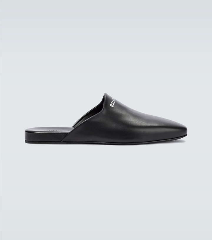 Balenciaga Cosy leather mules - ShopStyle Slip-ons & Loafers