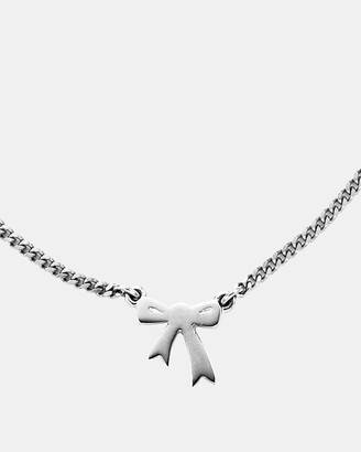 Karen Walker Women's Silver Earrings - Mini Bow Necklace - Size One Size at The Iconic