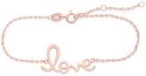 Thumbnail for your product : Sterling Forever 14K Rose Gold Vermeil Love Script Bracelet
