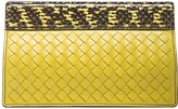 Thumbnail for your product : Bottega Veneta Python Folded Clutch in Chartreuse