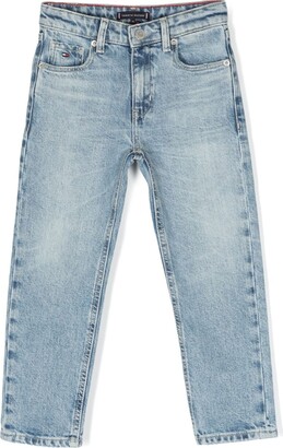 Tommy Hilfiger Junior Embroidered-Logo Denim Jeans