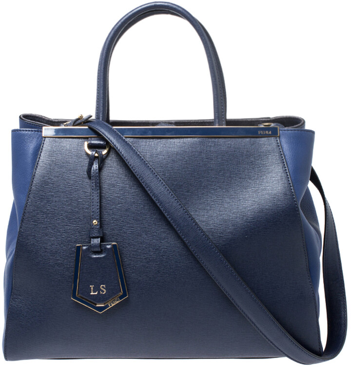 Fendi Blue Double Handle Handbags 