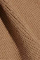 Thumbnail for your product : Jason Wu Off-the-shoulder Ribbed Stretch Wool-blend Top - Tan