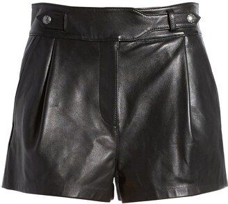 Paige Colima Leather Shorts