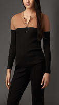 Thumbnail for your product : Burberry Colour Block Ribbed Cashmere Henley