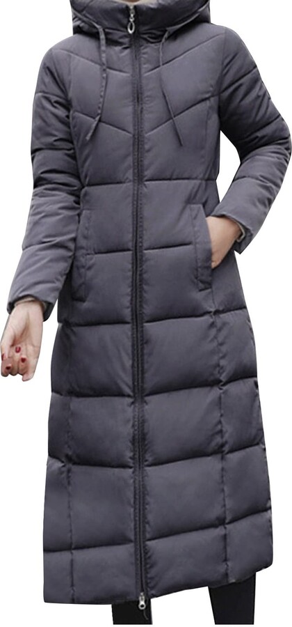 long fitted puffer jacket