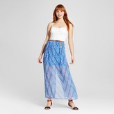 Thumbnail for your product : Lily Star Women's Chevron Skirt Belted Sweetheart Maxi Dress Juniors')