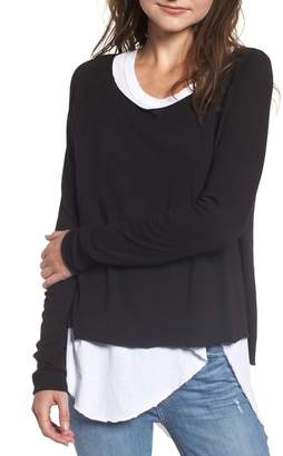 Frank And Eileen Ballet Neck Long Sleeve Cotton Tee