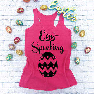 Etsy Egg Specting Pregnancy Tank Top. Easter Pregnancy Announcement Shirt. Easter Pregnancy Shirt. Eggspe