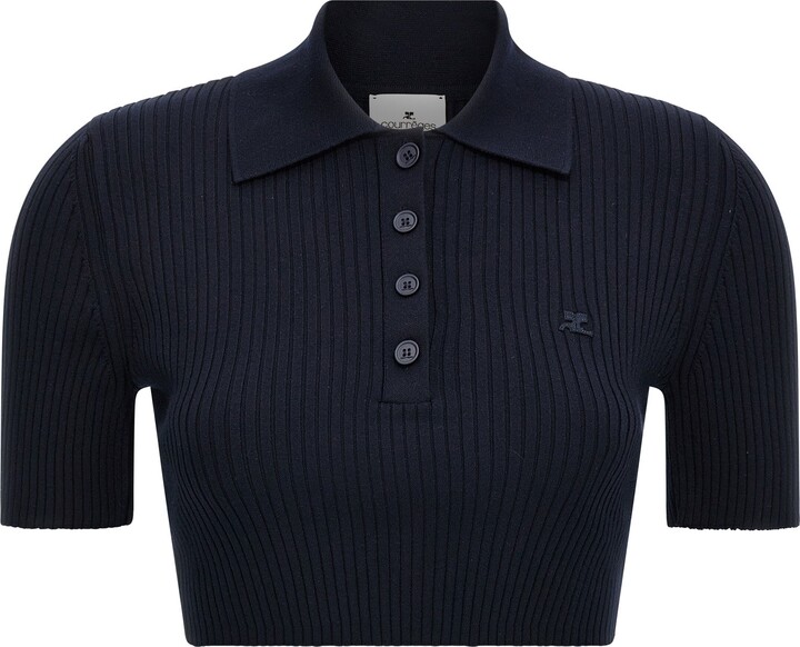 Dunst Unisex Multi Stripe Collared T-Shirt Polo Shirt Blue