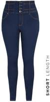Thumbnail for your product : City Chic Citychic Corset Skinny Short Harley Jean