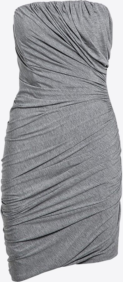 ATTICO Strapless Ruched Mini Dress