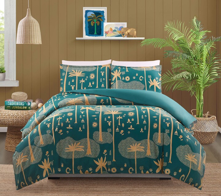 Justina Blakeney JUNGALOW by Cosmic Desert Cott on Duvet Set-K