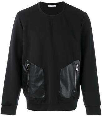 Versace zipped contrast pocket hoodie