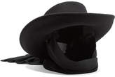 Thumbnail for your product : CLYDE Gambler Jersey-trimmed Wool-felt Hat - Black