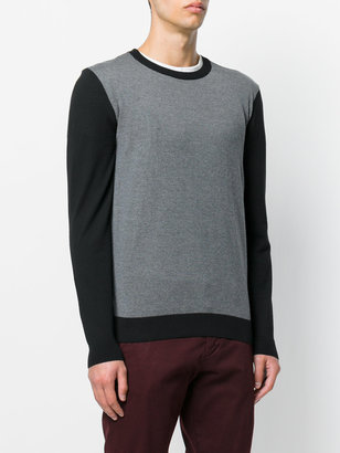 HUGO BOSS colour block crew neck sweater