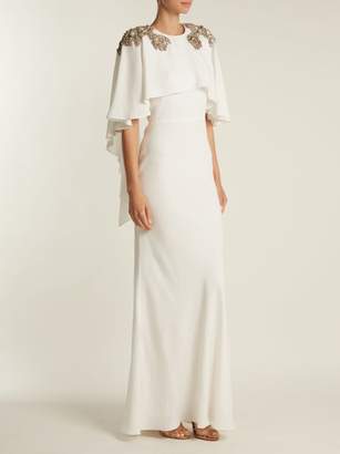 Alexander McQueen Embellished Crepe Gown - Womens - Ivory