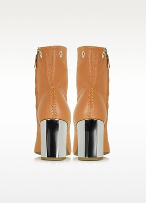 Proenza Schouler Tan Leather w/Mirror High Heel Boot