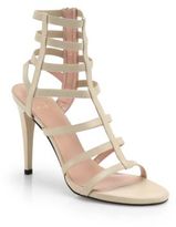 Thumbnail for your product : Stuart Weitzman Cleo Leather & Elastic Strappy Sandals