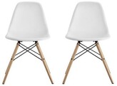 Thumbnail for your product : CosmoLiving by Cosmopolitan Mid Century Modern Molded Chair White (set Of 2)