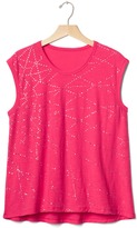 Thumbnail for your product : Gap Foil print cap sleeve tee
