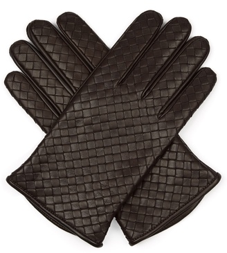 Bottega Veneta Intrecciato-leather gloves