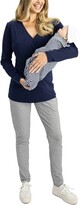 Thumbnail for your product : Angel Maternity Maternity/Nursing Lounge Top & Pants Set