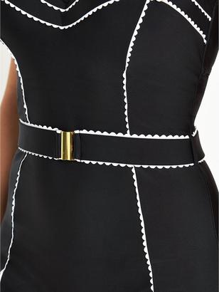 Very Controlwear Underwired Belted Scallop Trim Playsuit