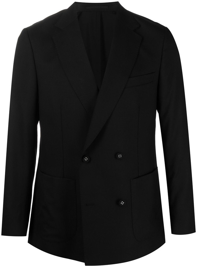 Officine Generale Double-Breasted Blazer - ShopStyle