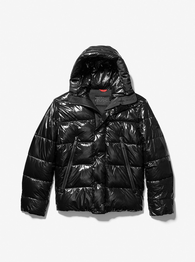 Michael Kors Metallic Cire Hooded Puffer Jacket - ShopStyle