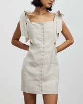 Thumbnail for your product : Asilio Women's Neutrals Mini Dresses - Tie Cut Out Dress