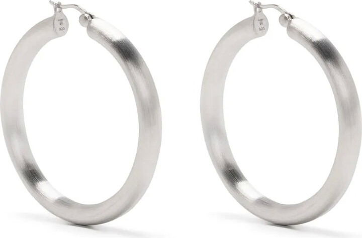 Tom Wood Classic Thick Satin XL hoop earrings