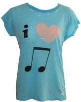Thumbnail for your product : Wildfox Couture I Love Music Tee in Wet n' Wild