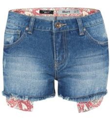 New Look Teens Blue Contrast Pocket Denim Shorts