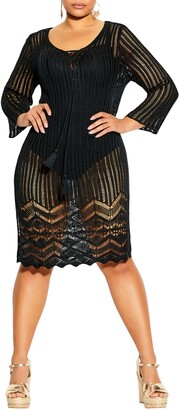 city chic crochet dress