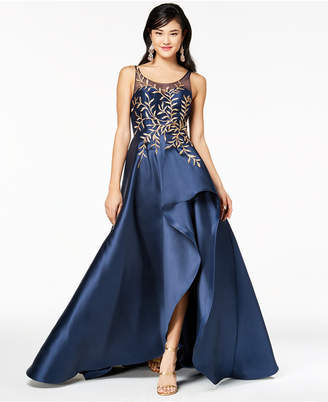 Say Yes to the Prom Juniors' Sequined Illusion High-Low Gown, Created for Macy's