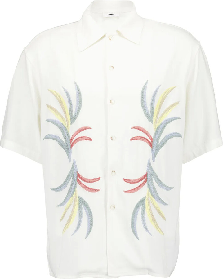 COMMAS Embroidered Camp-Collar Shirt