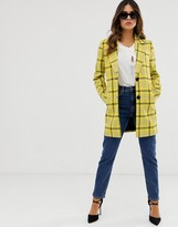 Thumbnail for your product : ASOS DESIGN check cropped slim coat
