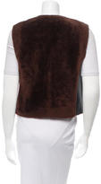 Thumbnail for your product : 3.1 Phillip Lim Leather-Trimmed Shearling Vest w/ Tags