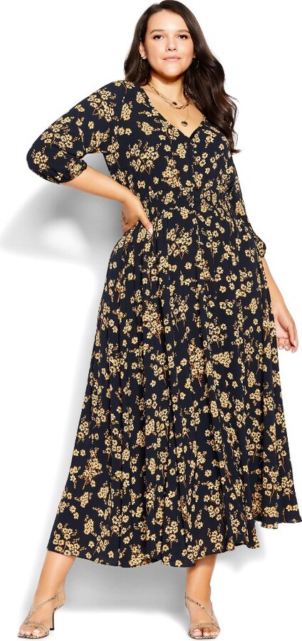 Plus Size Yellow Maxi Dress | ShopStyle
