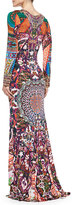 Thumbnail for your product : Camilla Keyhole-Front Beaded Printed Maxi Coverup