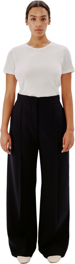 ANOTHER TOMORROW Doppio Wide Leg Pant