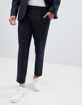 Thumbnail for your product : ASOS Design DESIGN tapered suit pants in navy wool blend pinstripe