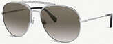 Thumbnail for your product : Miu Miu MU 53VS 57 aviator round-framed metal sunglasses