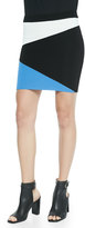 Thumbnail for your product : Ronny Kobo Mali Asymmetric Colorblock Mini Skirt, Blue/White/Black