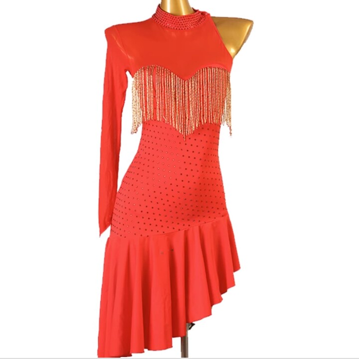 YDHTIZ Latin Dance Competition Dresses Cha Cha Ballroom Dress Sparkling Dance Costume Tango